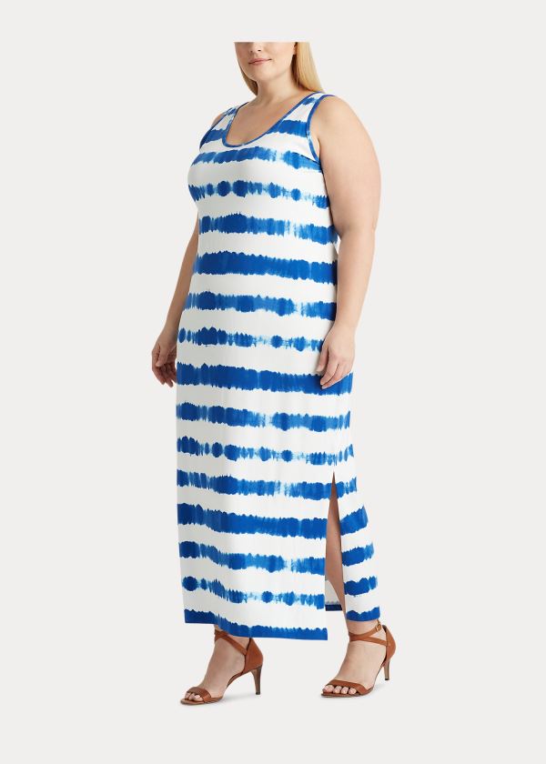 Women's Ralph Lauren Striped Cotton Maxi Dresses | 289160IJA